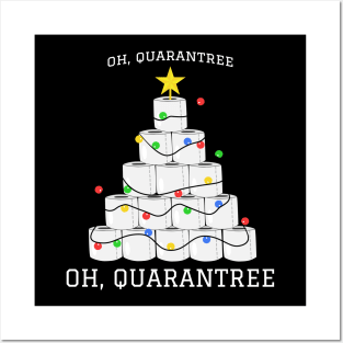 Oh Quarantree Toilet Paper Tree Funny Christmas 2020 Posters and Art